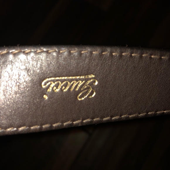 Gucci Hand bag monogram leather and canvas. - Picture 3 of 5